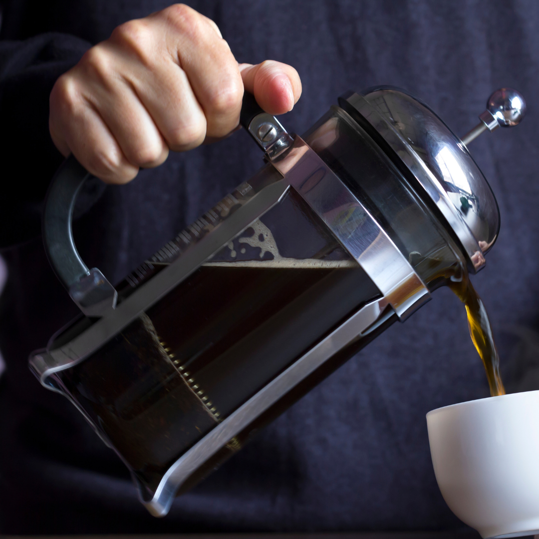 HOW TO  BREW WITH A FRENCH PRESS